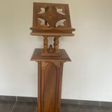 Walnut wood lectern