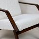 Vintage white Boucle Club Armchairs, 1970s