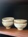 Set of 4 hand-turned glazed ceramic bowls