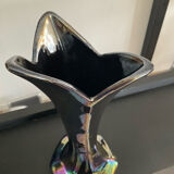 Vintage vase in iridescent ceramic 70s