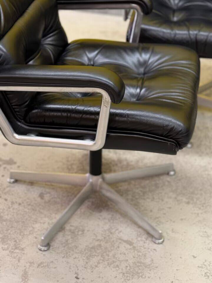 1970s Leather Swivel Chair Eurochair by Girsberger (Price for One)