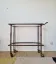 Vintage stained wood and clear glass sideboard – 1950s/60s