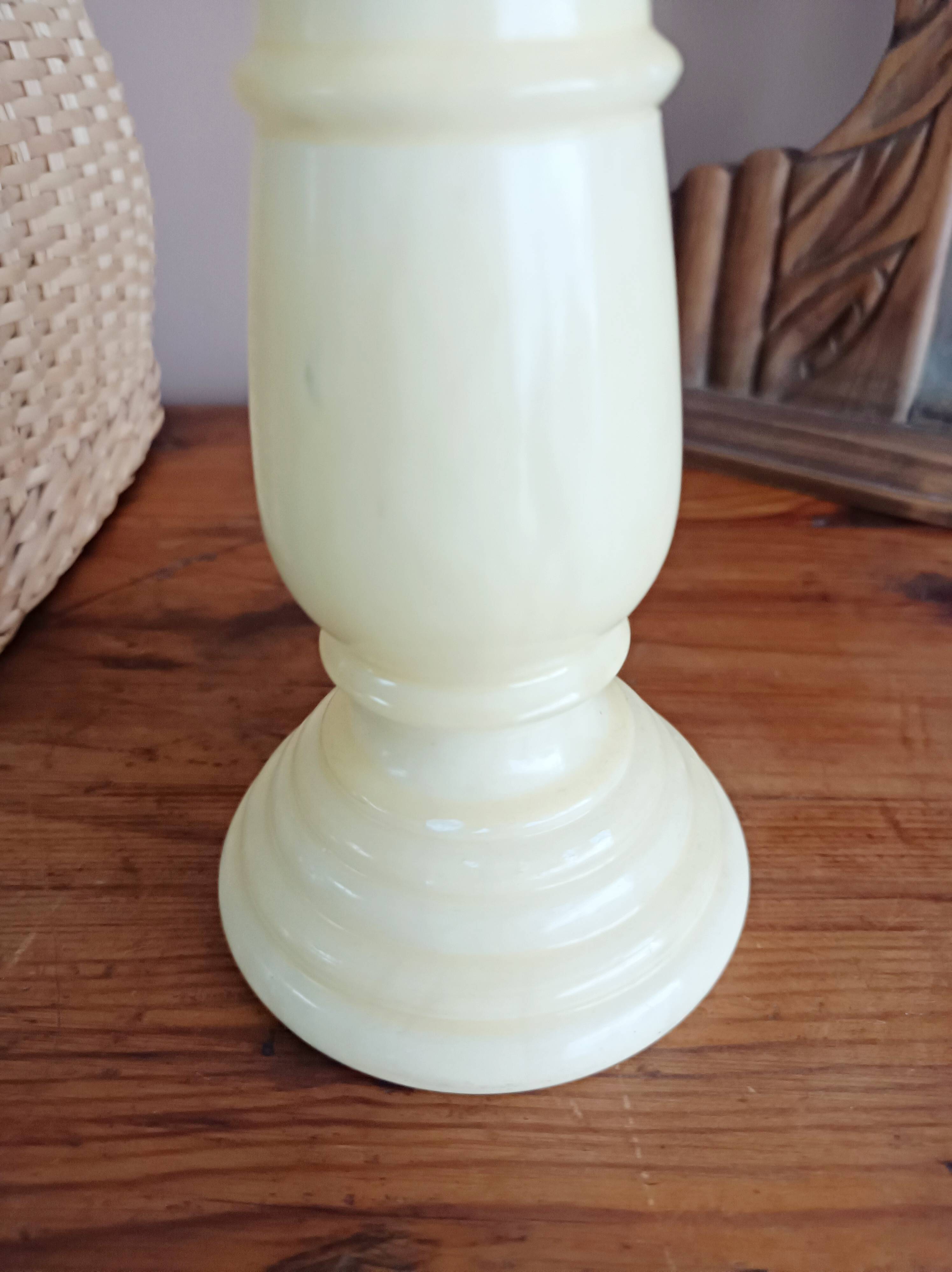 Alabaster candlestick