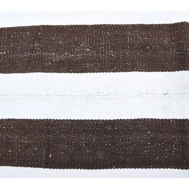 Vintage Turkish Oushak Handmade Wool Cotton White Kilim Runner Rug 89x207