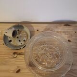 Vintage molded glass wall lamp