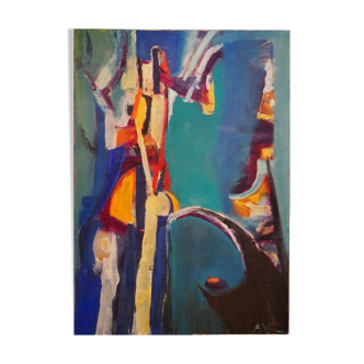 large abstract composition around 1950/1960