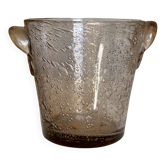 Seau à glaçon verre biot vintage 1960 verre bullé