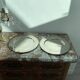 Pair of vintage, underplates, silver metal