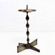 Brutalist bronze candle holder