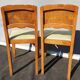 Pair of chairs Art Deco apple green fabric