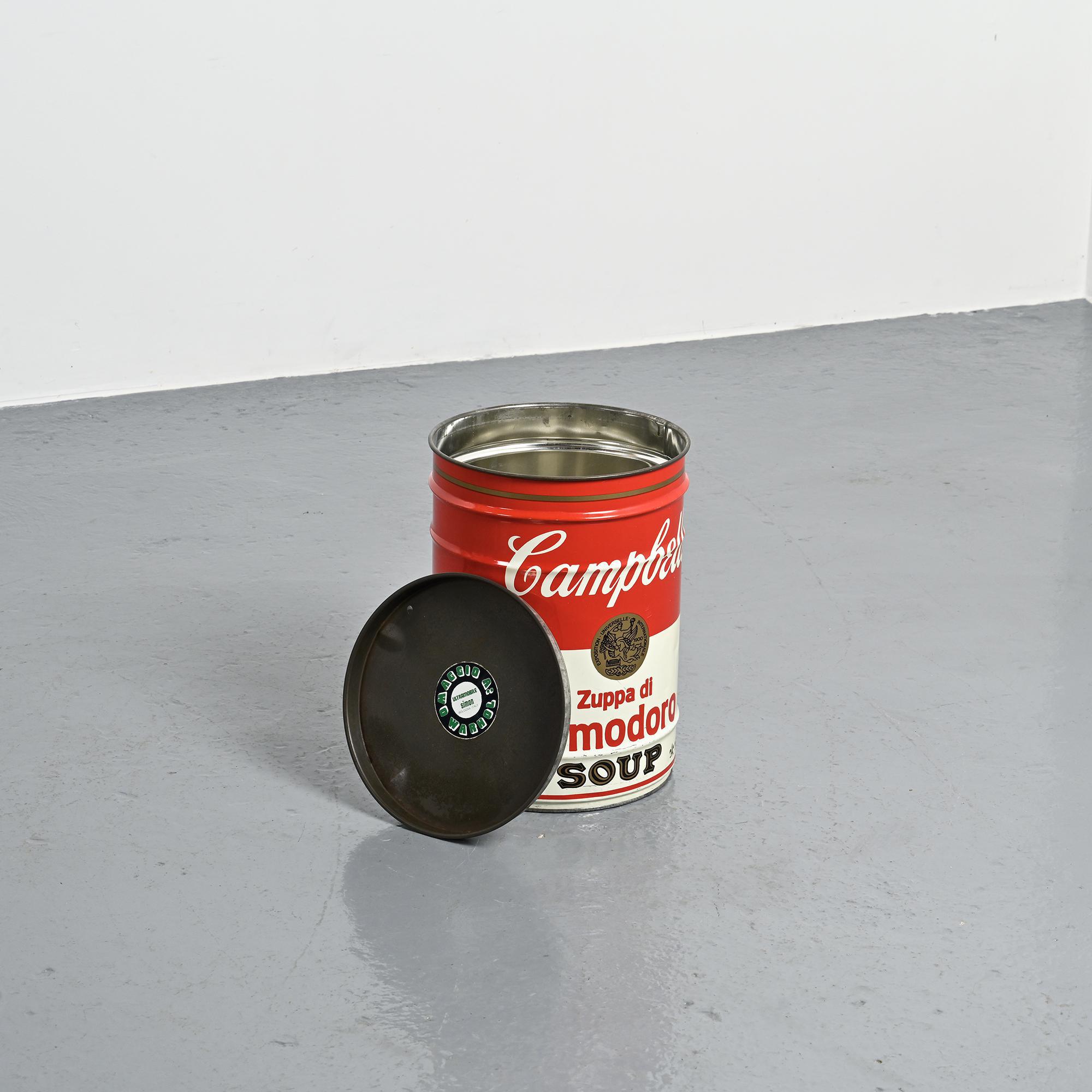 Tabouret « Campbell's Soup Can » par Dino Gavina, Ultramobile Simon, 1971