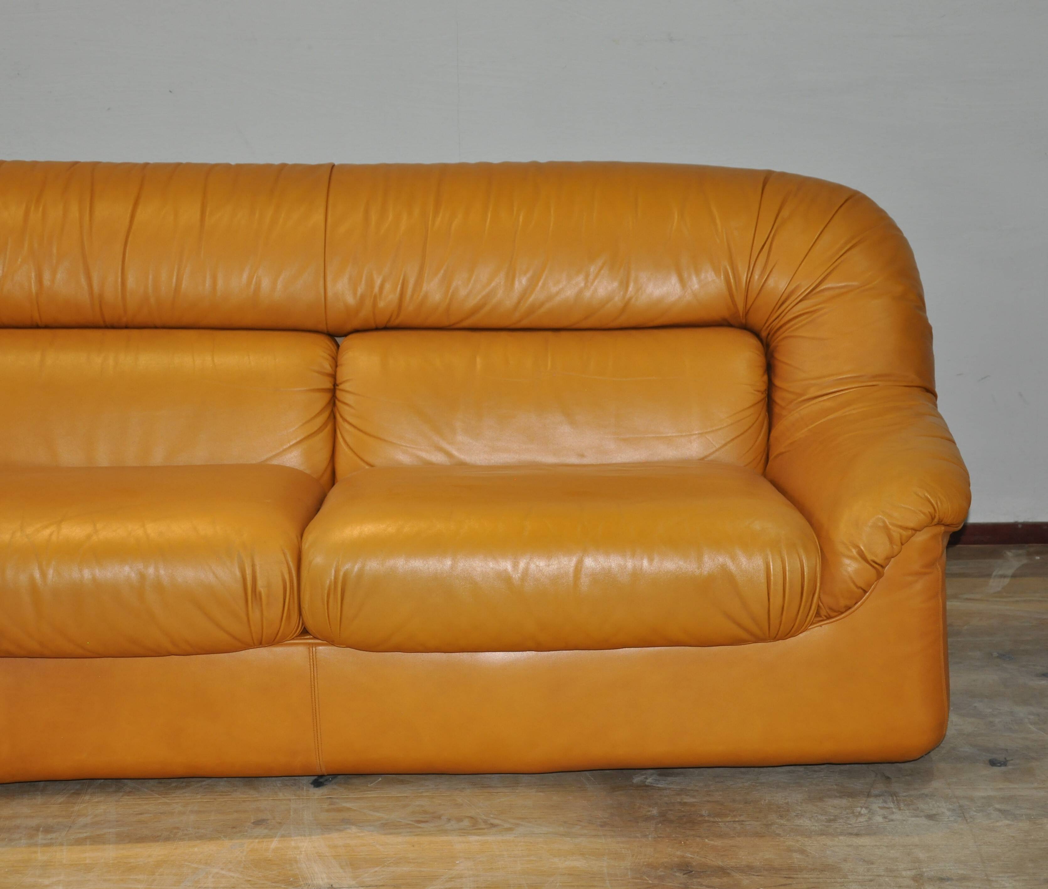 Vintage lederen bank