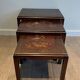 Set of Three Lacquered Nesting Tables with Chinese Decorations, France circa 19
