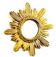 Wenz golden wood sun mirror, Germany, 1960s