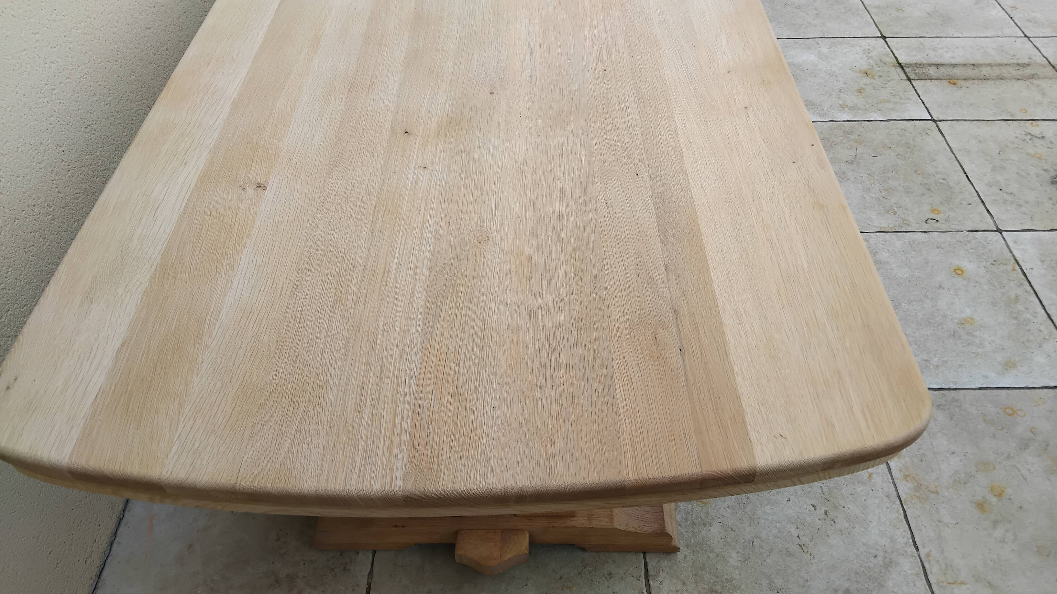 Grande table ancienne ferme monastère sablé vintage chêne massif