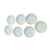 7 assiettes plates vintage Orches moulin de loups