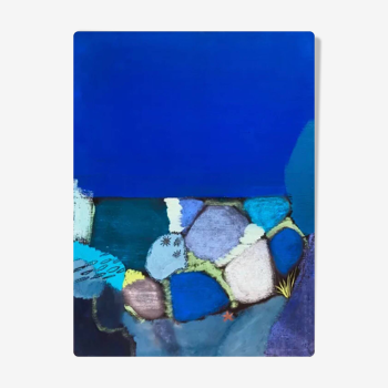 Figurative Blue Painting