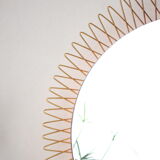 Italian bright / heated sun mirror in brass from the 50s