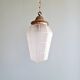 Art Deco pendant light in faceted satin glass, 1920s