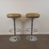 Paire de tabourets de bar Borge Johansson