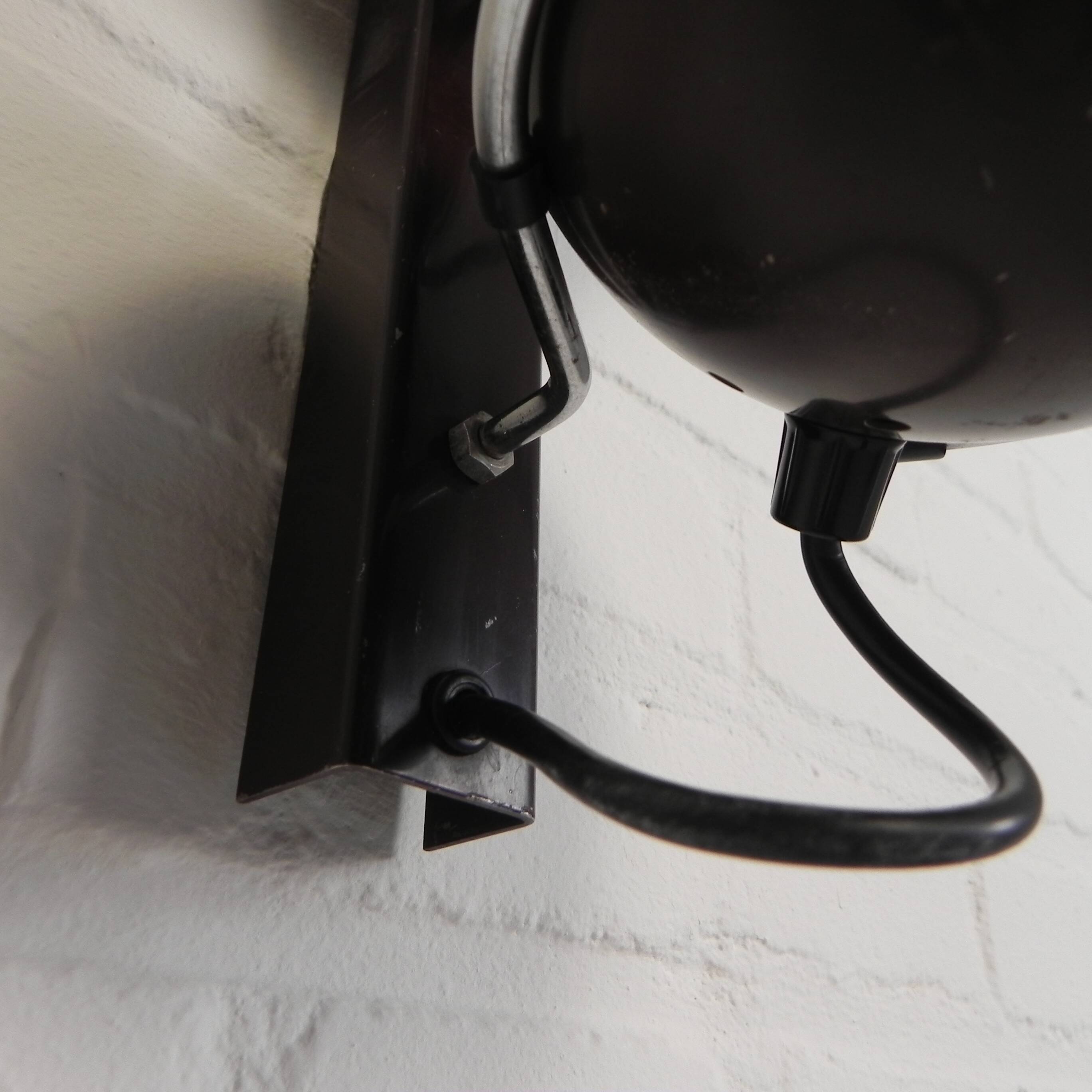 Gepo wall lamp with 3 globes, 1960s