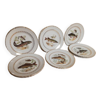 Orchies - Moulins des Loups – FISH table plates - Earthenware - France