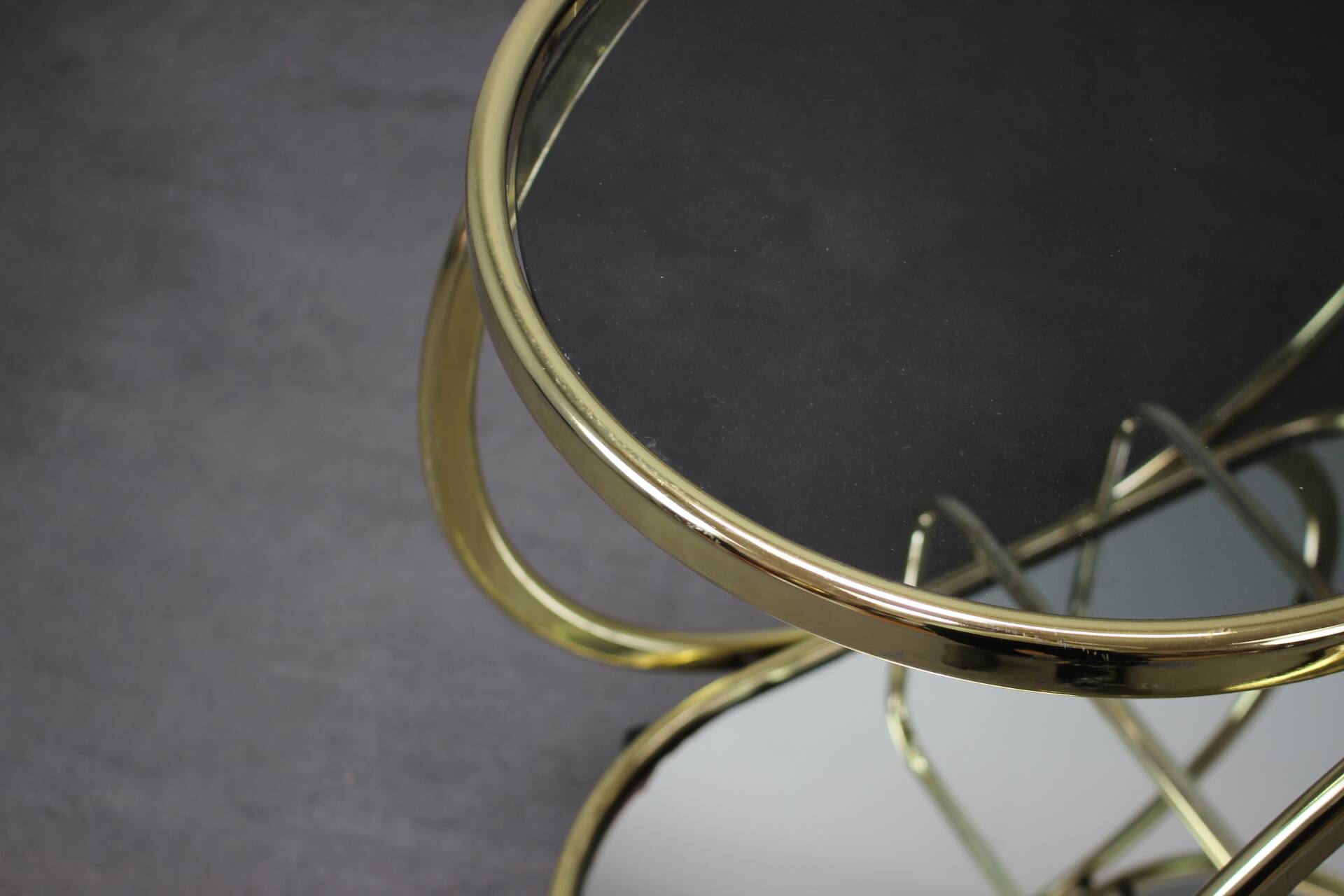 Mid-Century Coctail Serving Bar Table made of Brass, 1970s, Germany