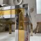 Brass chrome coffee table