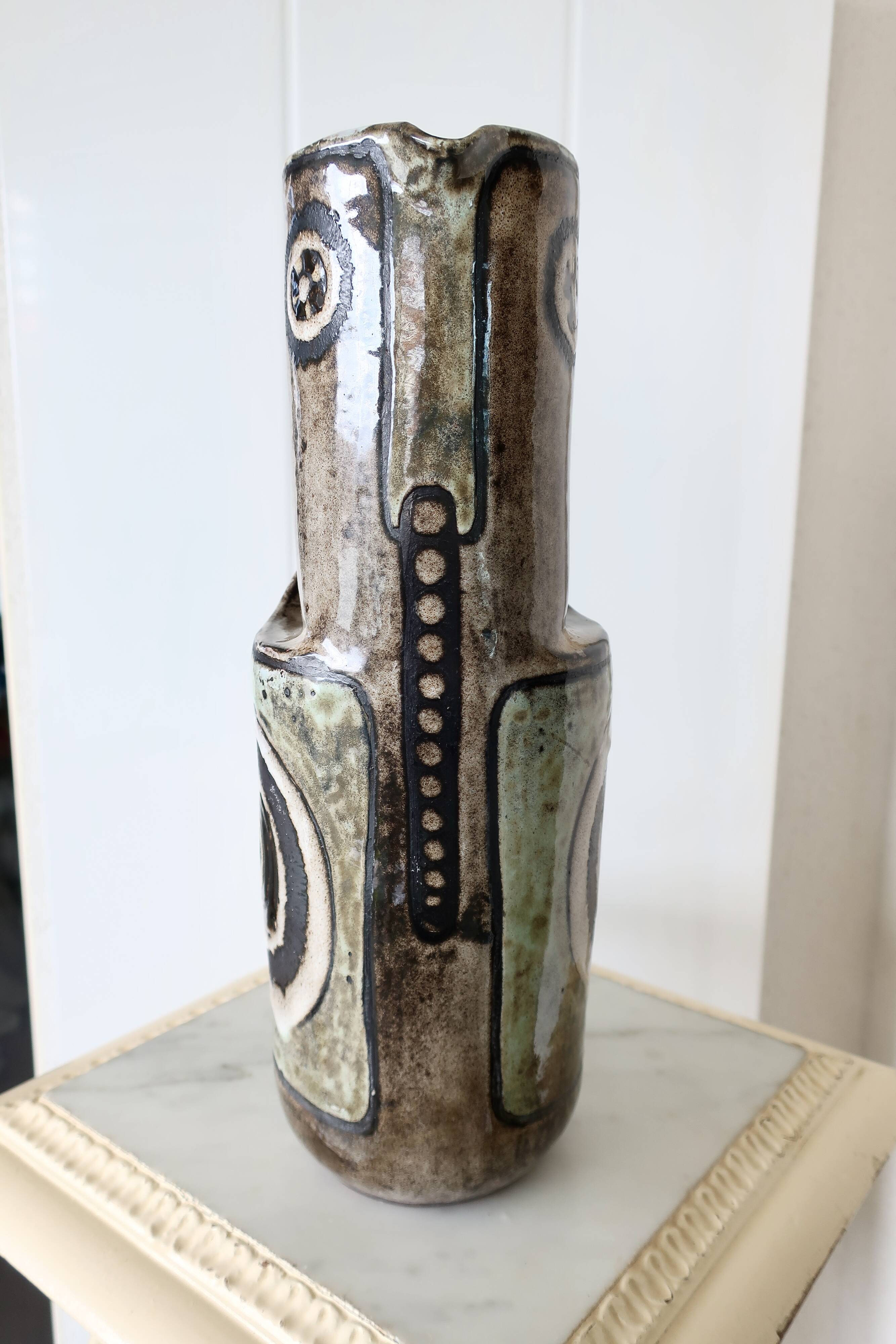 Paul Quéré & Ariane Mathieu Rare Zoomorphic Pitcher Signed, Dated, Numbered 3 out of 20