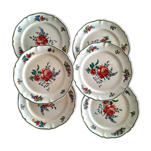 Set de 6 assiettes plates