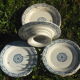 15 Gien porcelain plates and 1 cake dish on foot