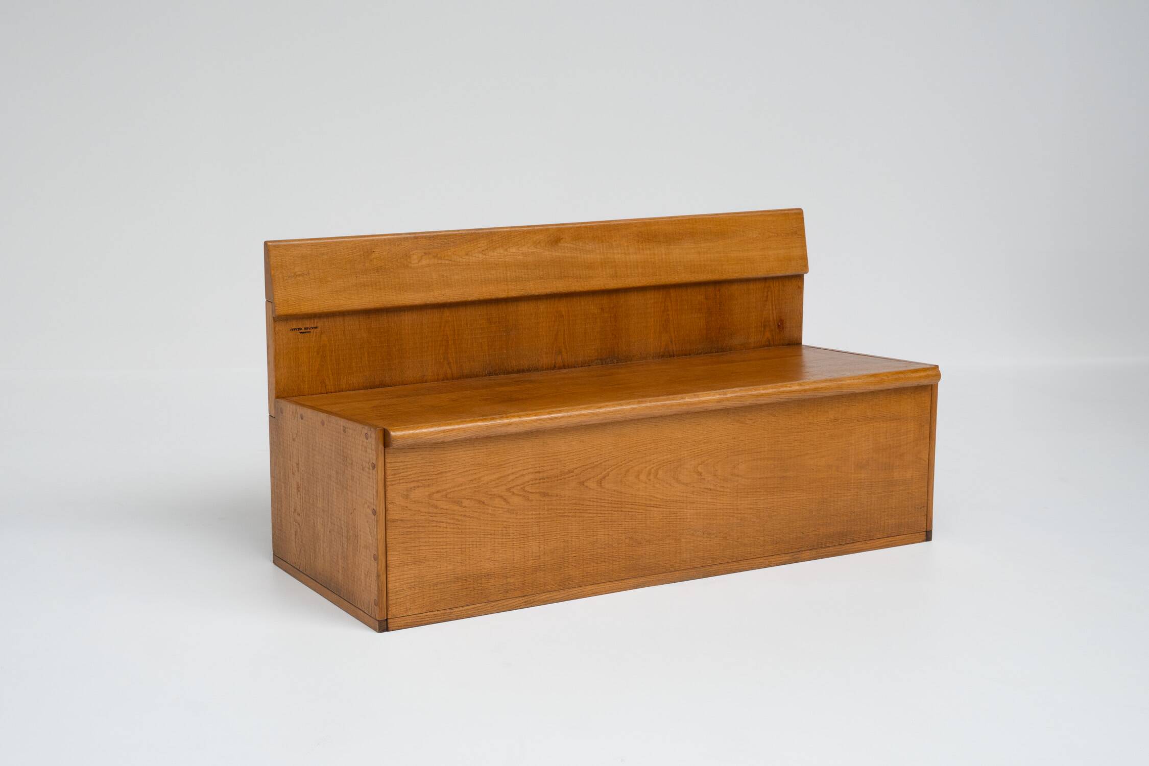 Officina Rivadossi Oak Bench, Italy 1970s