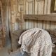 Old oak church pew