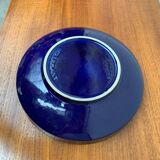 Dark blue pottery bowl from West Germany from the mid-century, 1960s.