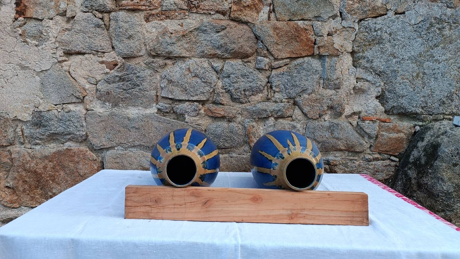 Pair of large Denbac vases