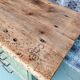 Old wooden garage workbench, industrial vintage.
