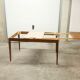 60's rectangular Scandinavian table with extension cords