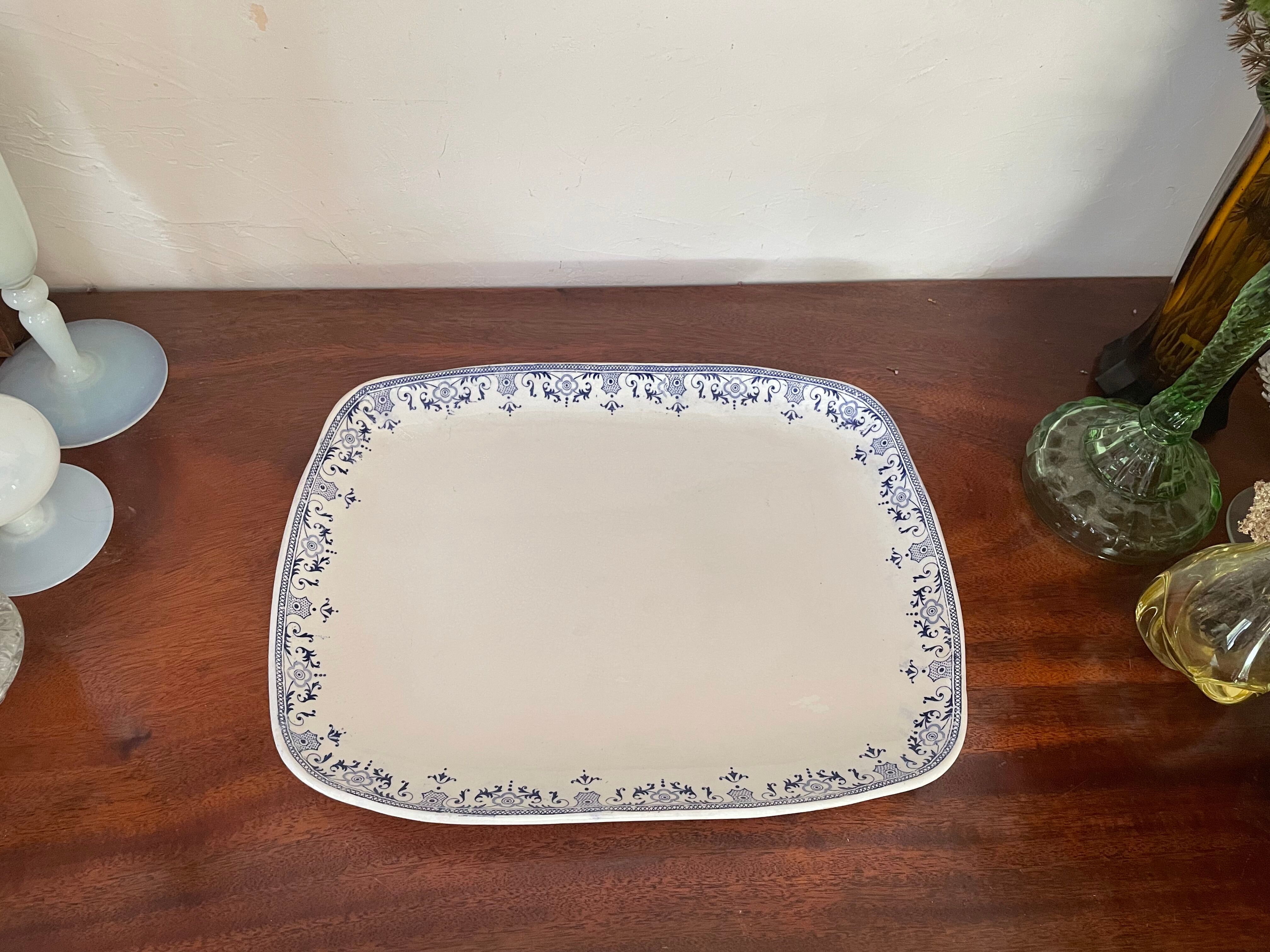 Old serving dish Creil and Montereau 36x28
