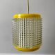 Suspension en plexi jaune et transparente années 70