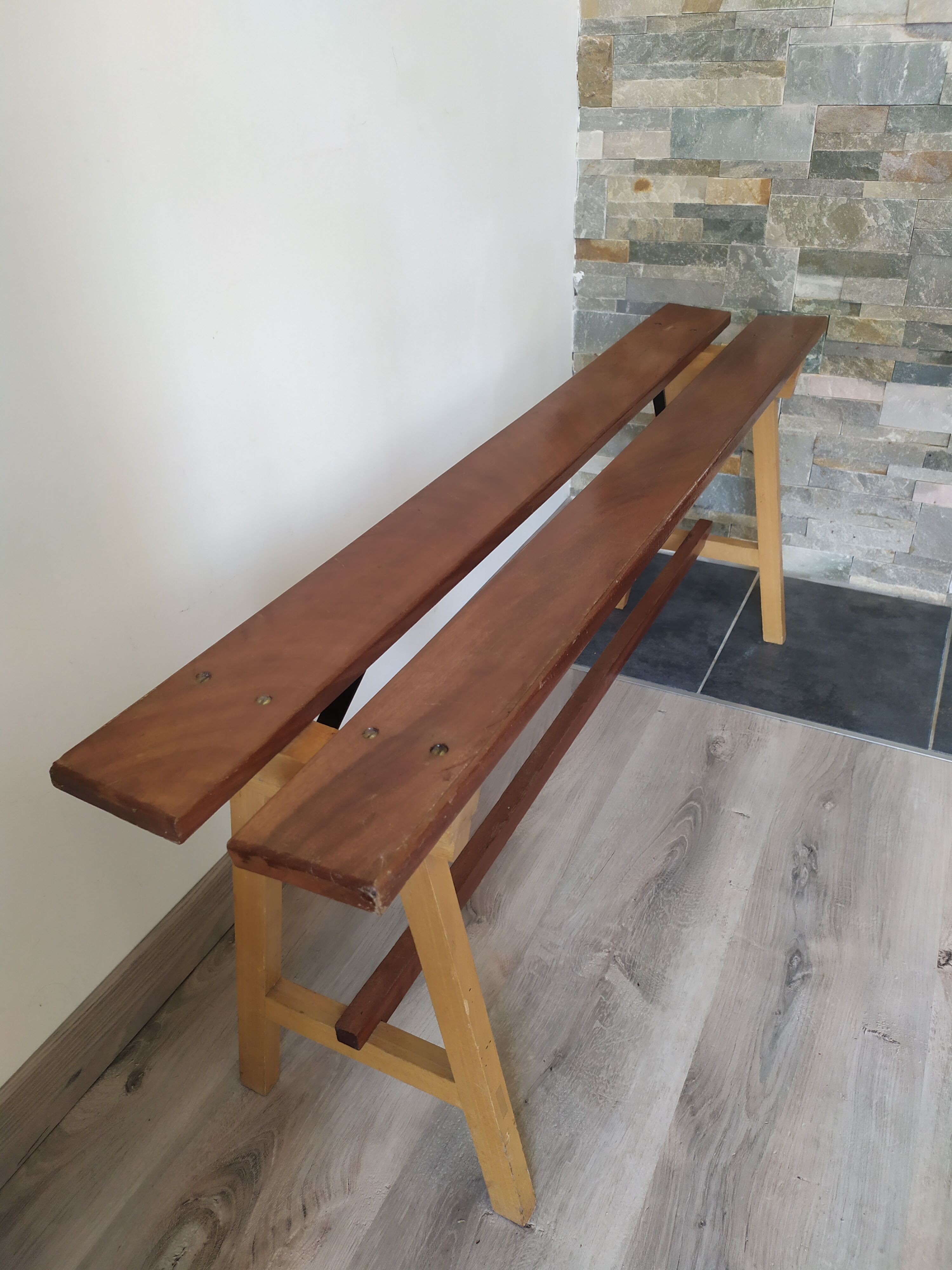 Pair of vintage benches
