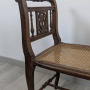 Napoleon III caned piano bench — bourgeois house spirit