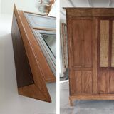 Family wardrobe, marquetry net, early 20th century.