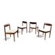 4 Scandinavian teak dining chairs / 1970s