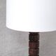 Turned oak art deco french table lamp