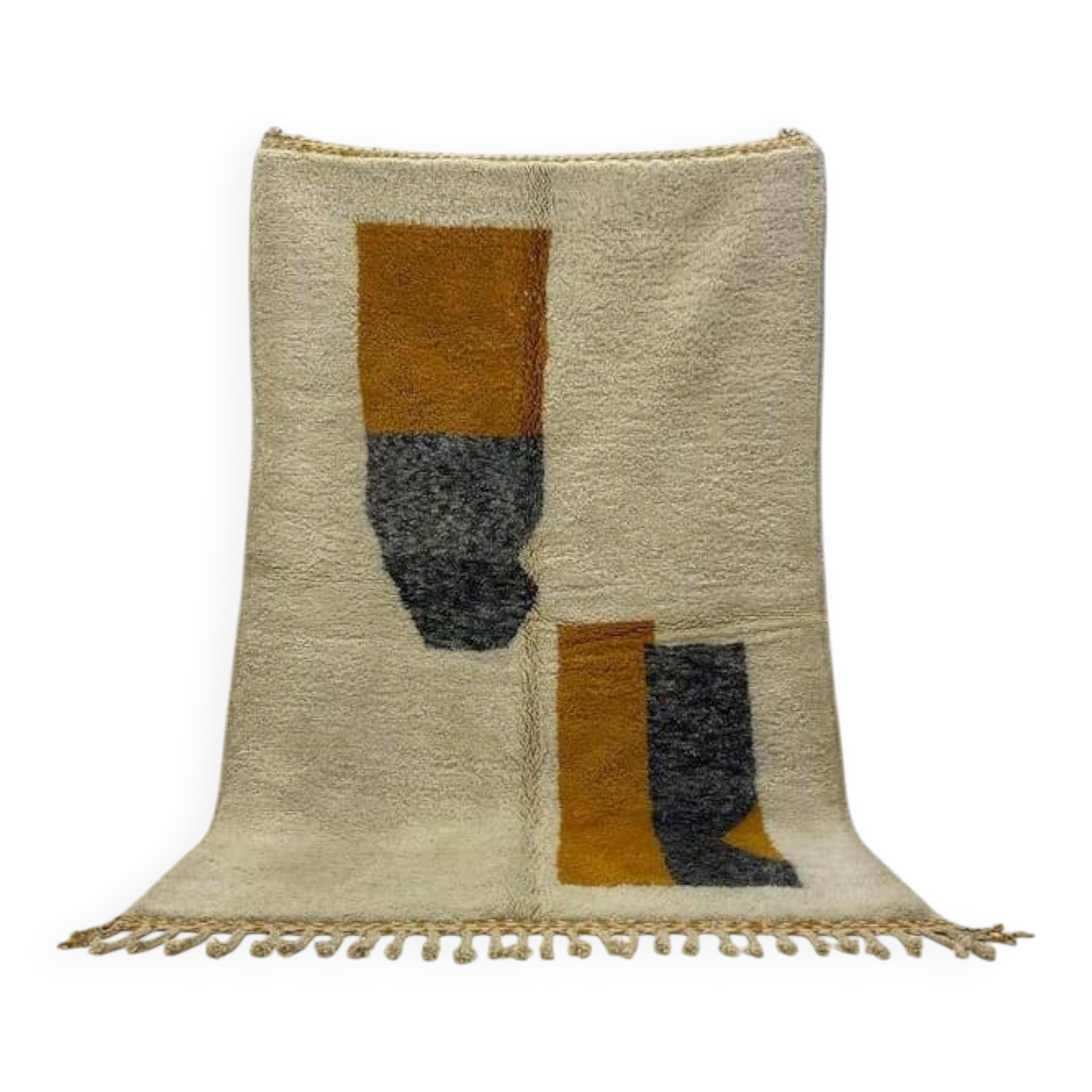 Handmade natural pure wool rug