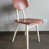 2 vintage Czech wooden chairs, Ton ex Thonet, 1960