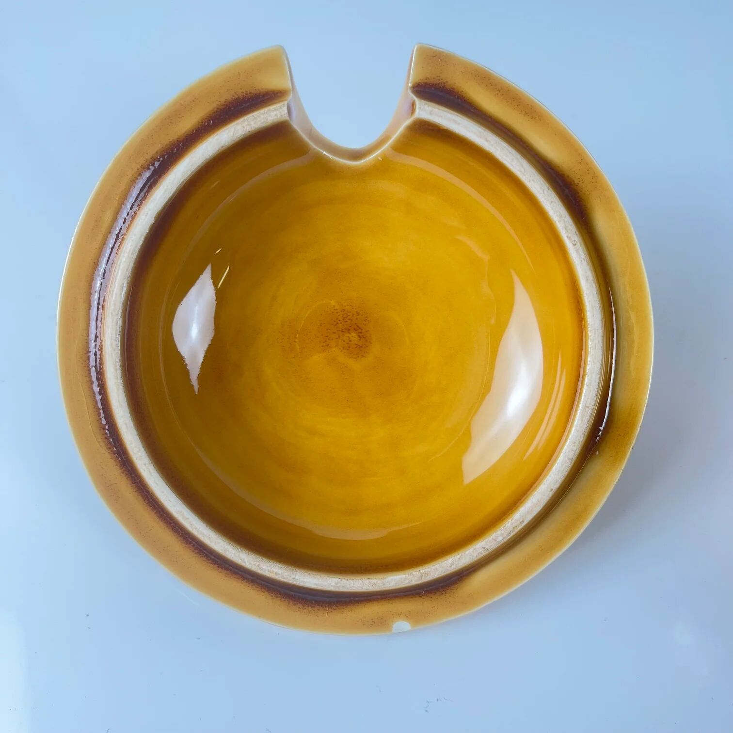 Sugar bowl barbotine Sarreguemines "cherry", 1970