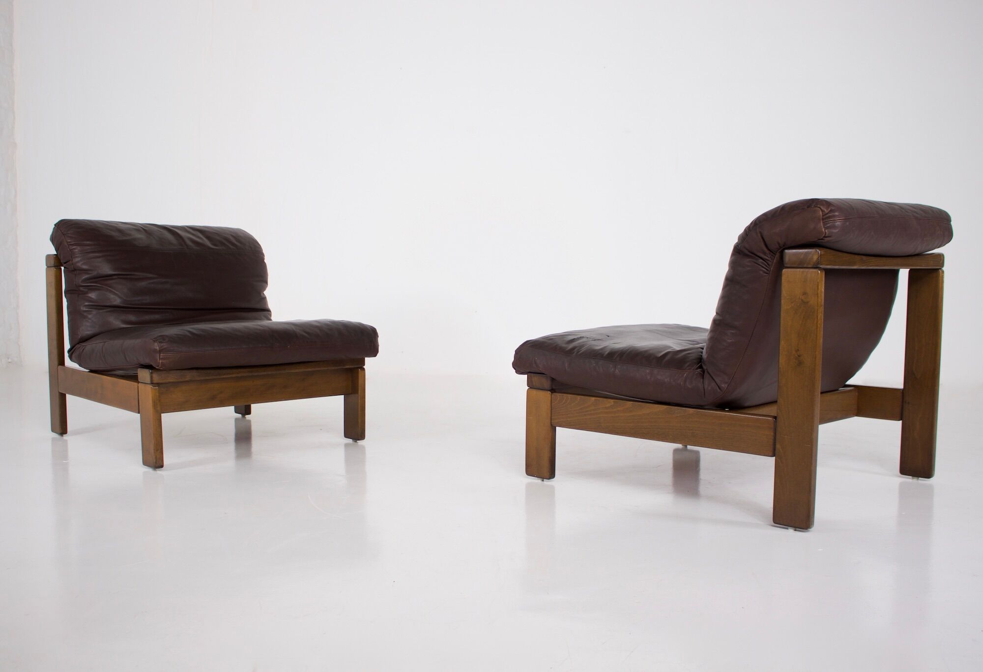 Pair of leather armchairs 1970