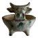 Cubist zoomorphic catchall in glazed earthenware