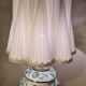 lampe ancienne 65x32 bronze et porcelaine inter a tirette tres bon etat